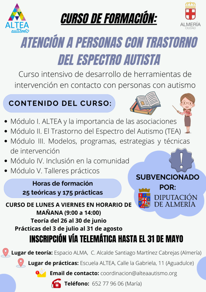 CURSO DE FORMACION 3 - Curso de formación “Atención a personas con Trastorno del Espectro Autista”