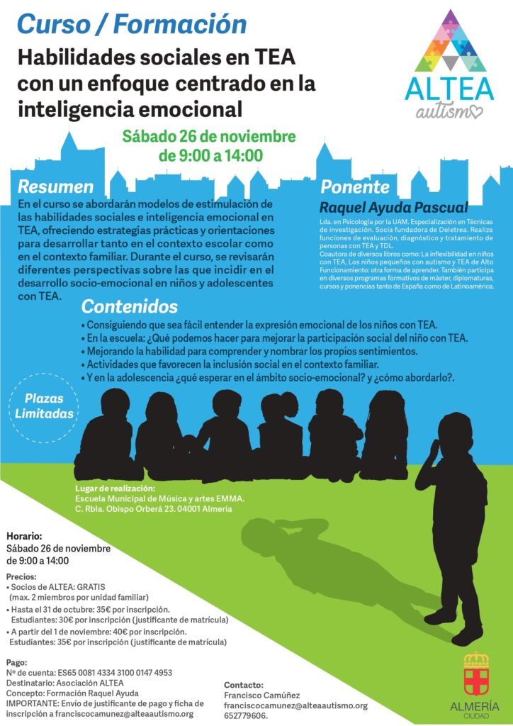 Cartel Curso habilidades sociales TEA EMMA page 0001 1 - Curso formativo "Habilidades sociales en TEA con un enfoque centrado en la inteligencia emocional"