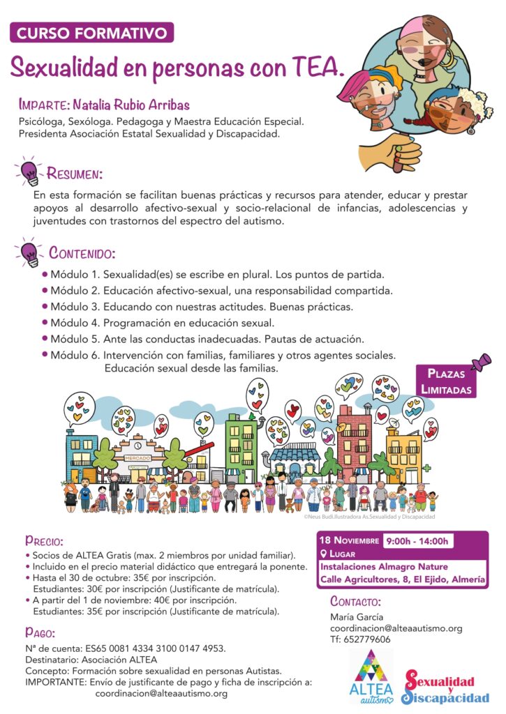 Cartel Sexualidad - Formación "Sexualidad en personas con TEA"