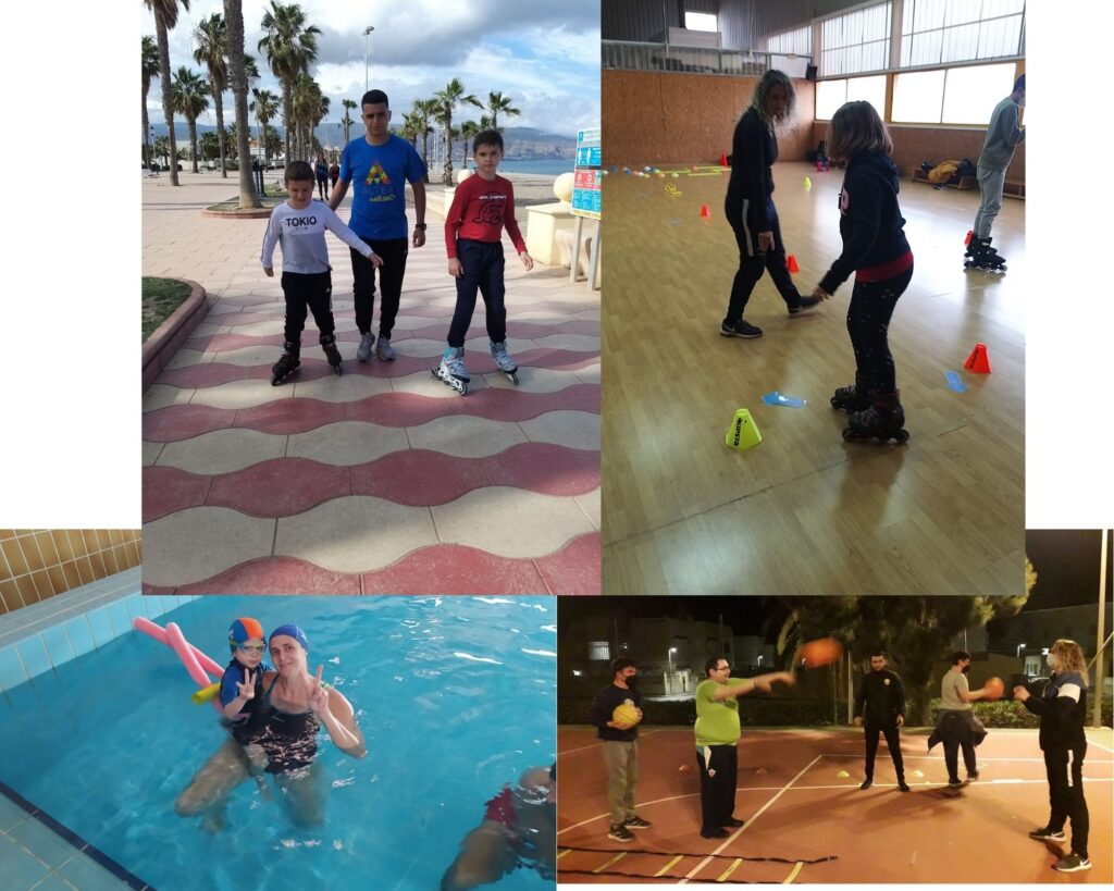 Collage Fotos Vacaciones con amigos Colores 1 - Convocatoria Prioridades "Inclusión social a través de la actividad física y el deporte 2021"